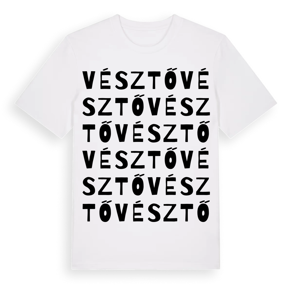 Vésztő ordlek t-shirt – White, i miljö