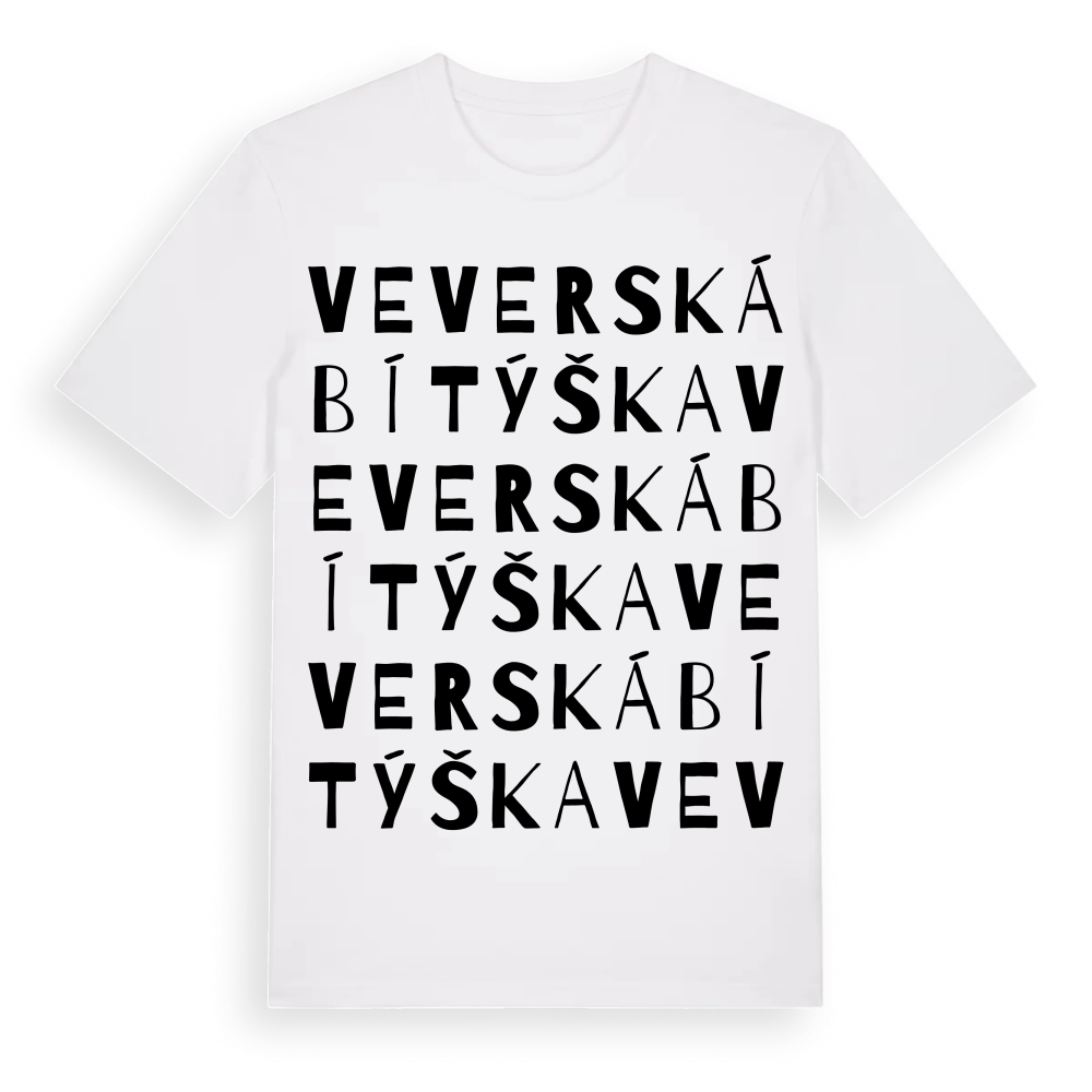 Veverská Bítýška ordlek t-shirt – White, i miljö