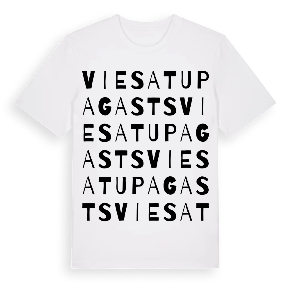 Viesatu pagasts ordlek t-shirt – White, i miljö