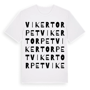 Vikertorpet ordlek t-shirt – ekologisk bomull t-shirt från Pinshirt