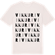 Vintage White t-shirt med Vikkuri ordlek t-shirt