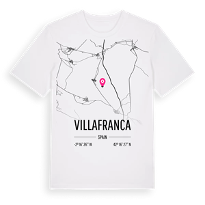 Villafranca karta t-shirt – ekologisk bomull t-shirt från Pinshirt