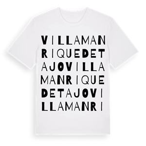 Villamanrique de Tajo ordlek t-shirt – ekologisk bomull t-shirt från Pinshirt