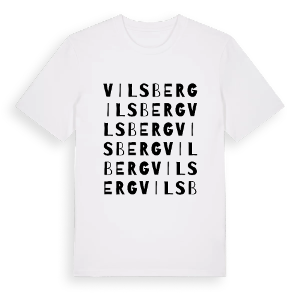 Vilsberg ordlek t-shirt – ekologisk bomull t-shirt från PinShirt