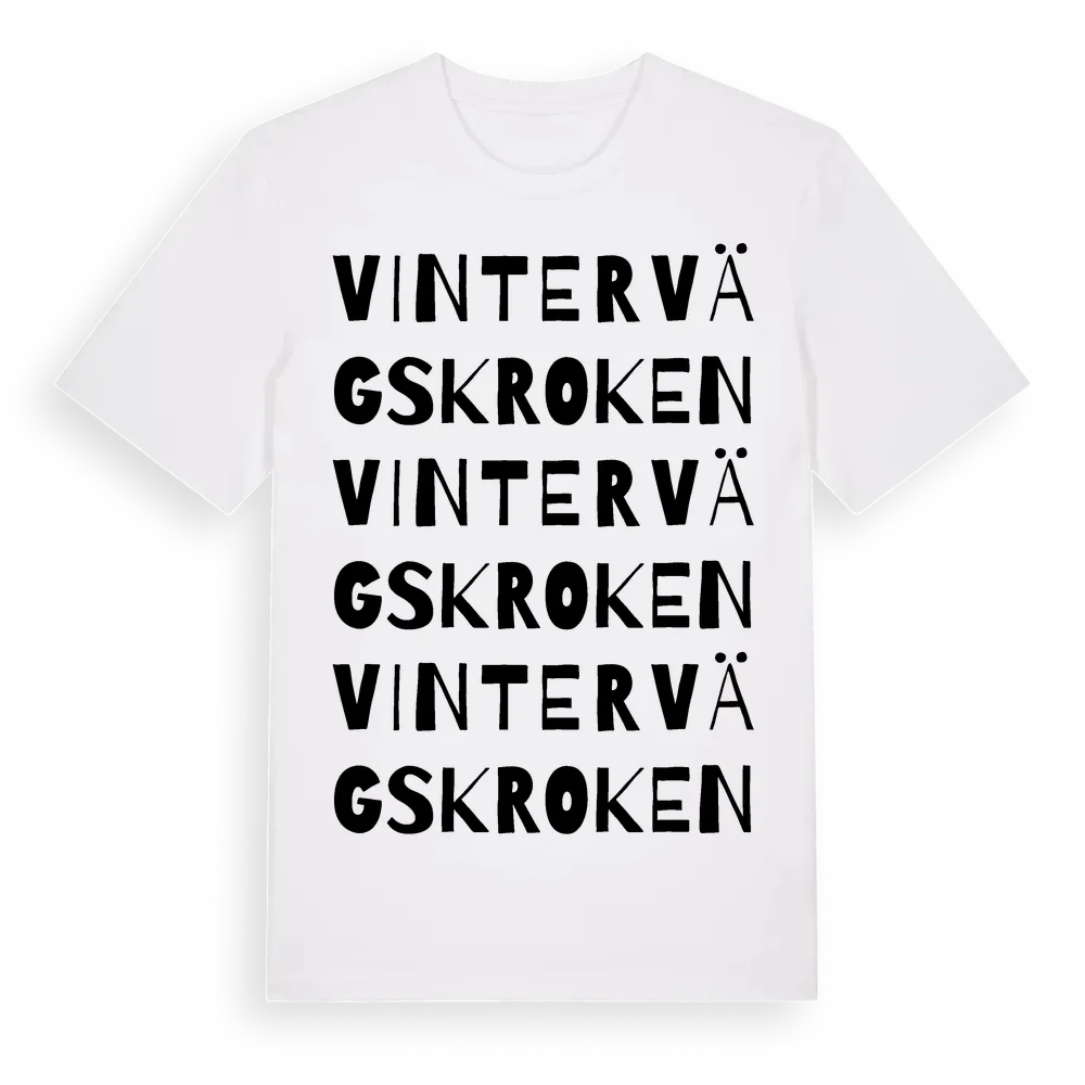Vintervägskroken ordlek t-shirt i miljö
