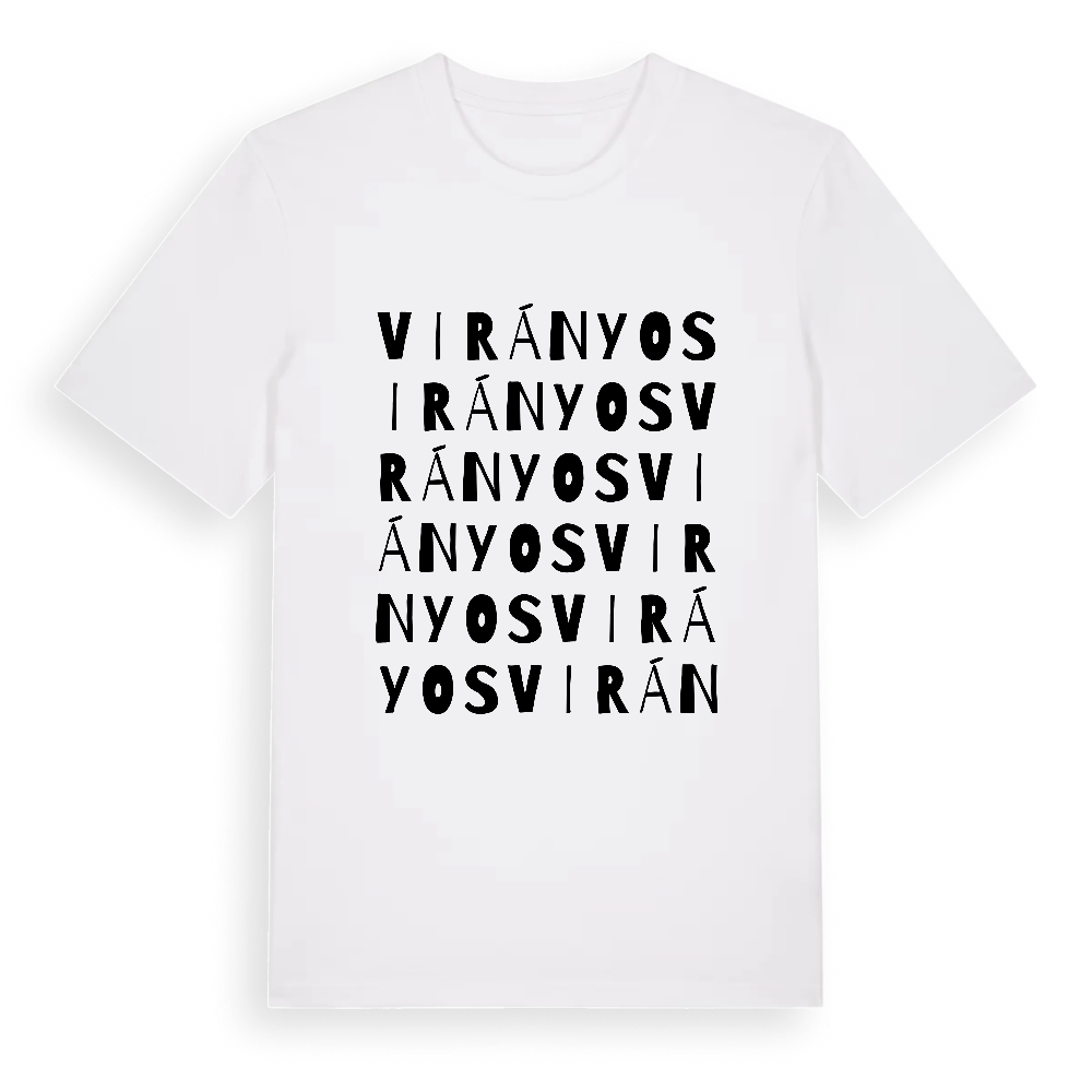 Virányos ordlek t-shirt – White, i miljö