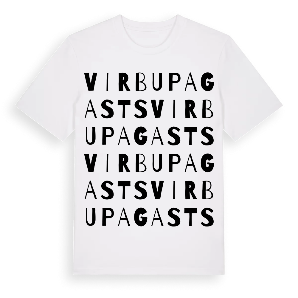 Virbu pagasts ordlek t-shirt – White, i miljö
