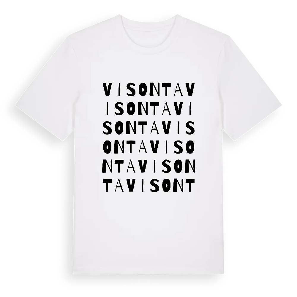 Visonta ordlek t-shirt – White, i miljö