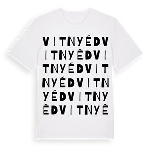 Vitnyéd ordlek t-shirt – ekologisk bomull t-shirt från Pinshirt