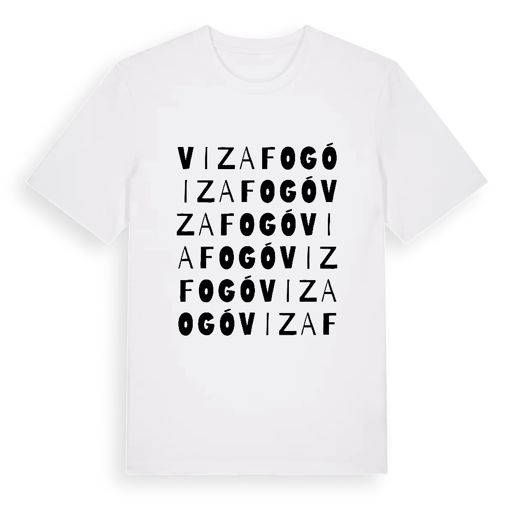 Vizafogó ordlek t-shirt – White, i miljö