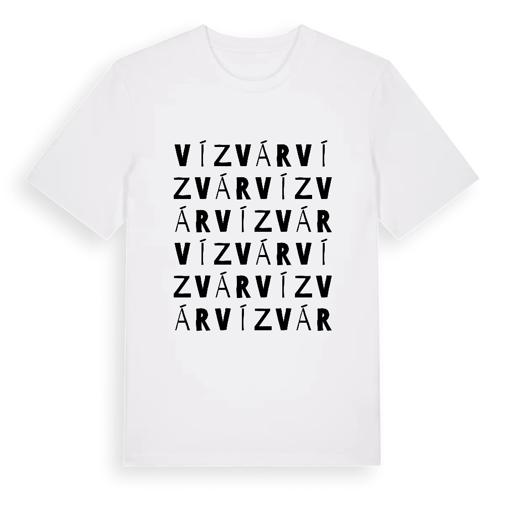 Vízvár ordlek t-shirt – White, i miljö