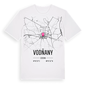 Vodňany karta t-shirt – ekologisk bomull t-shirt från Pinshirt