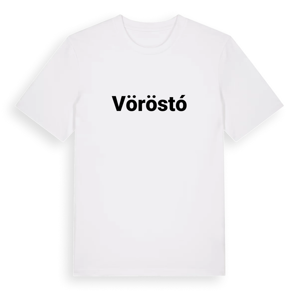 Vöröstó fetstil t-shirt – White, i miljö