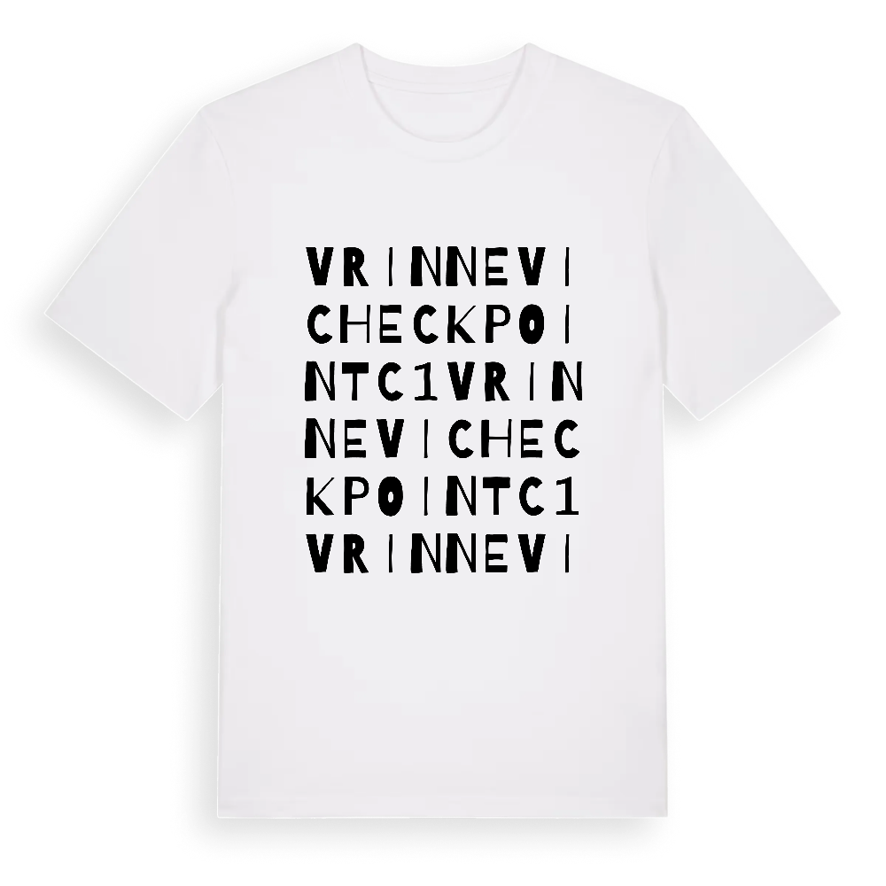 Vrinnevi Checkpoint C1 ordlek t-shirt – White, i miljö
