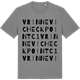 Mid Heather Gray t-shirt med Vrinnevi Checkpoint C1 ordlek t-shirt