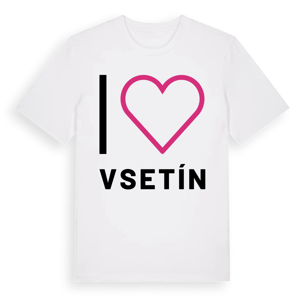 Jag älskar Vsetín t-shirt stort tryck – White, i miljö