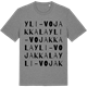 Mid Heather Gray t-shirt med Yli-Vojakkala ordlek t-shirt