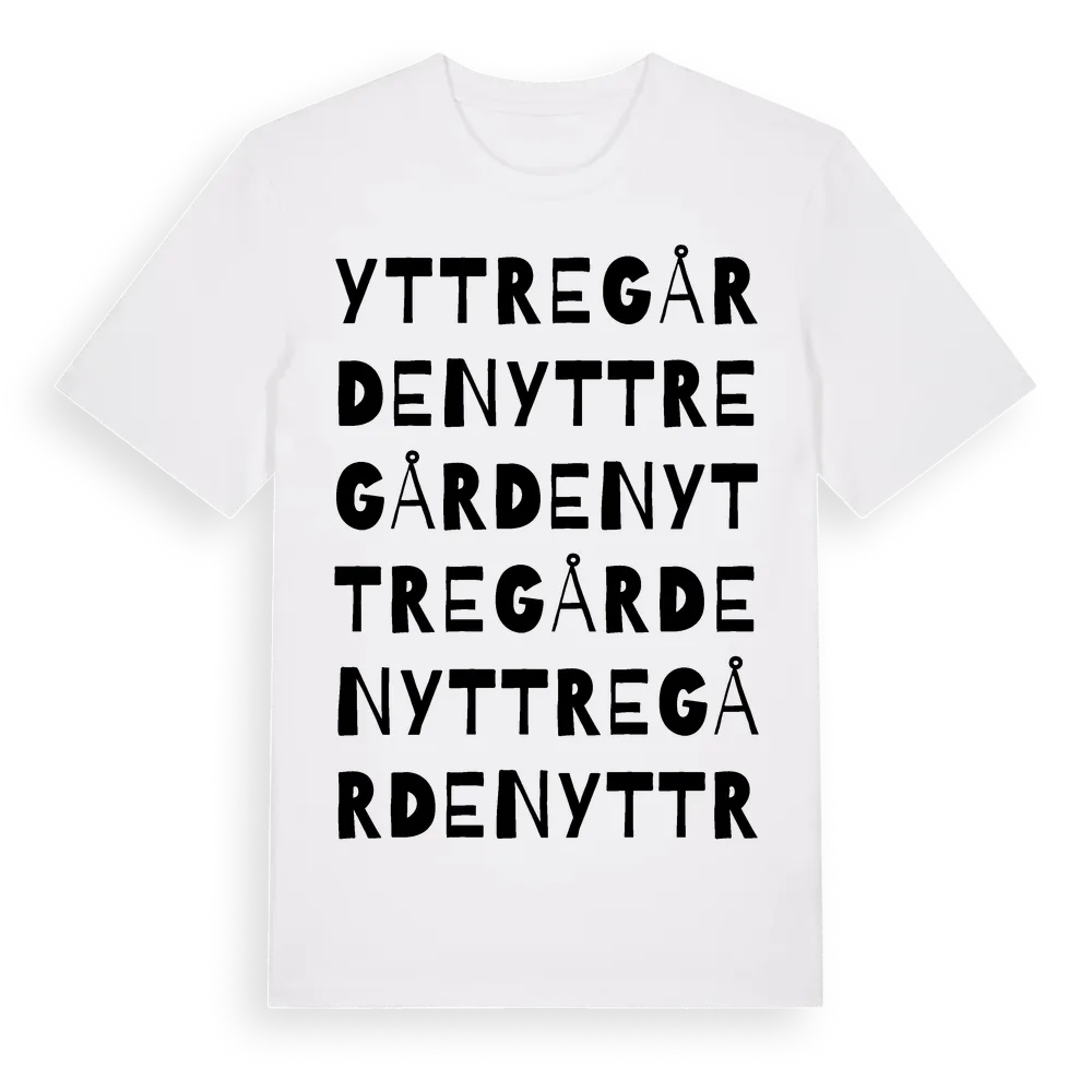 Yttre Gården ordlek t-shirt i miljö