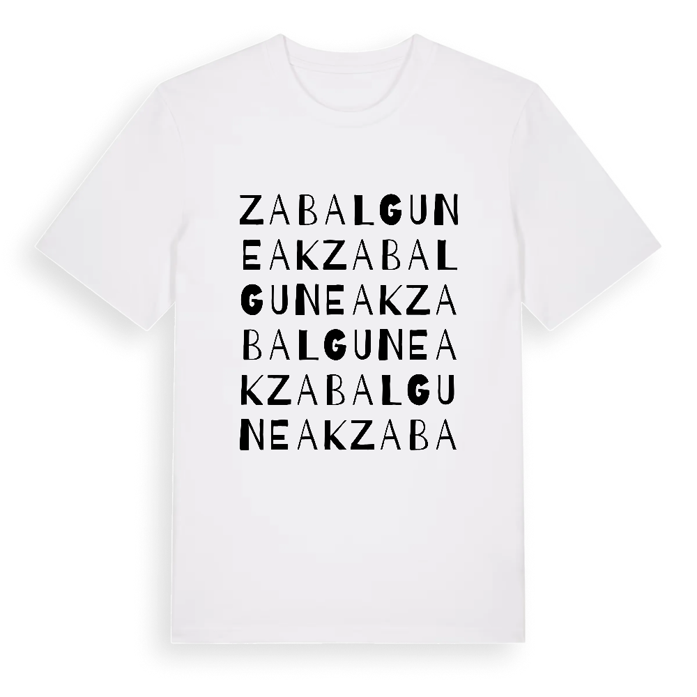 Zabalguneak ordlek t-shirt – White, i miljö