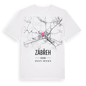 Zábřeh karta t-shirt – ekologisk bomull t-shirt från Pinshirt