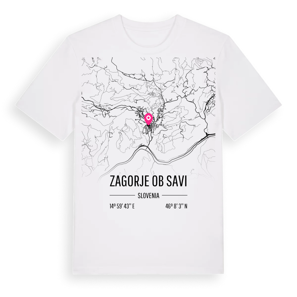 Zagorje ob Savi karta t-shirt – White, i miljö