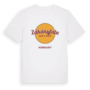 Zákányfalu cirkel t-shirt – ekologisk bomull t-shirt från Pinshirt