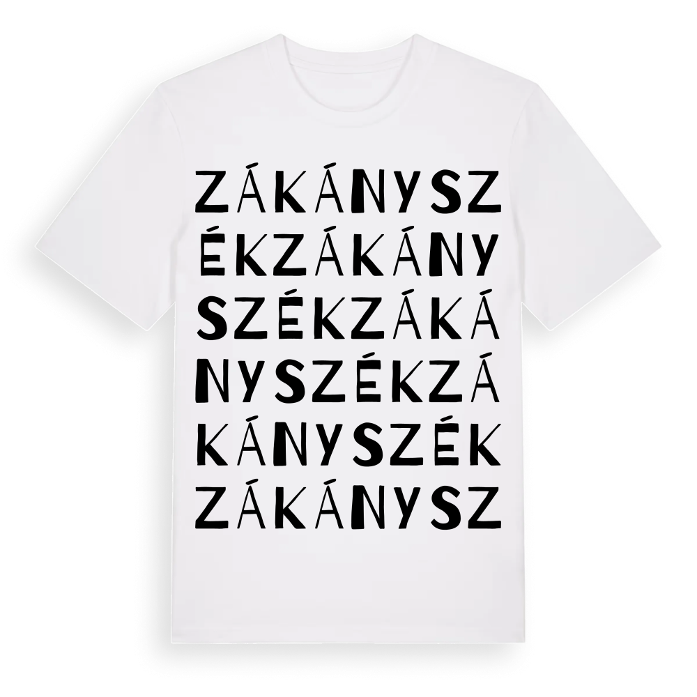 Zákányszék ordlek t-shirt – White, i miljö