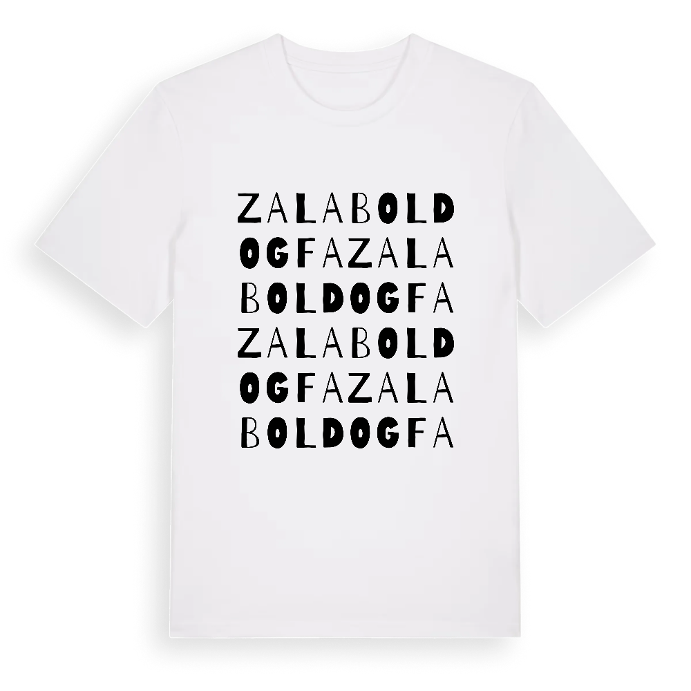 Zalaboldogfa ordlek t-shirt – White, i miljö