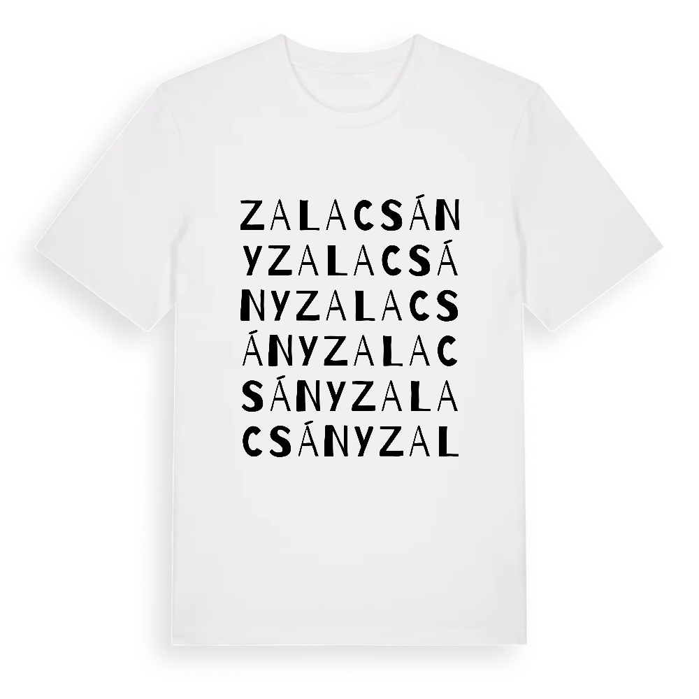 Zalacsány ordlek t-shirt – White, i miljö