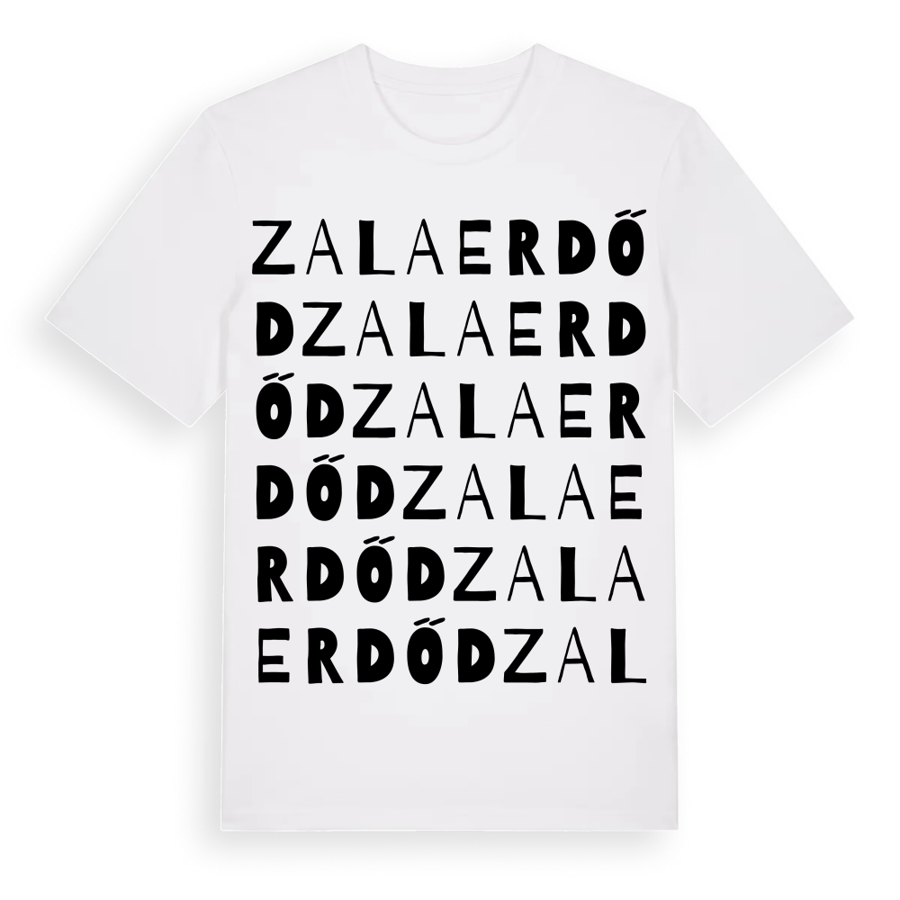 Zalaerdőd ordlek t-shirt – White, i miljö