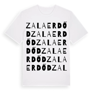 Zalaerdőd ordlek t-shirt – ekologisk bomull t-shirt från Pinshirt