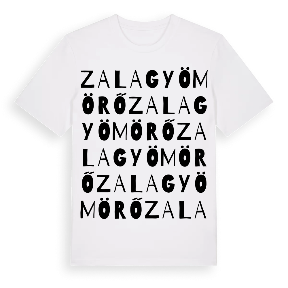Zalagyömörő ordlek t-shirt – White, i miljö