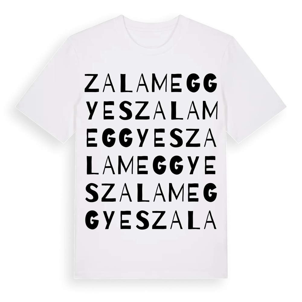 Zalameggyes ordlek t-shirt – White, i miljö