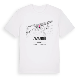 Zamárdi karta t-shirt – ekologisk bomull t-shirt från Pinshirt