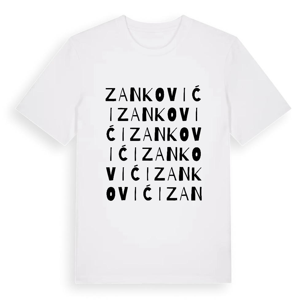Zankovići ordlek t-shirt – White, i miljö
