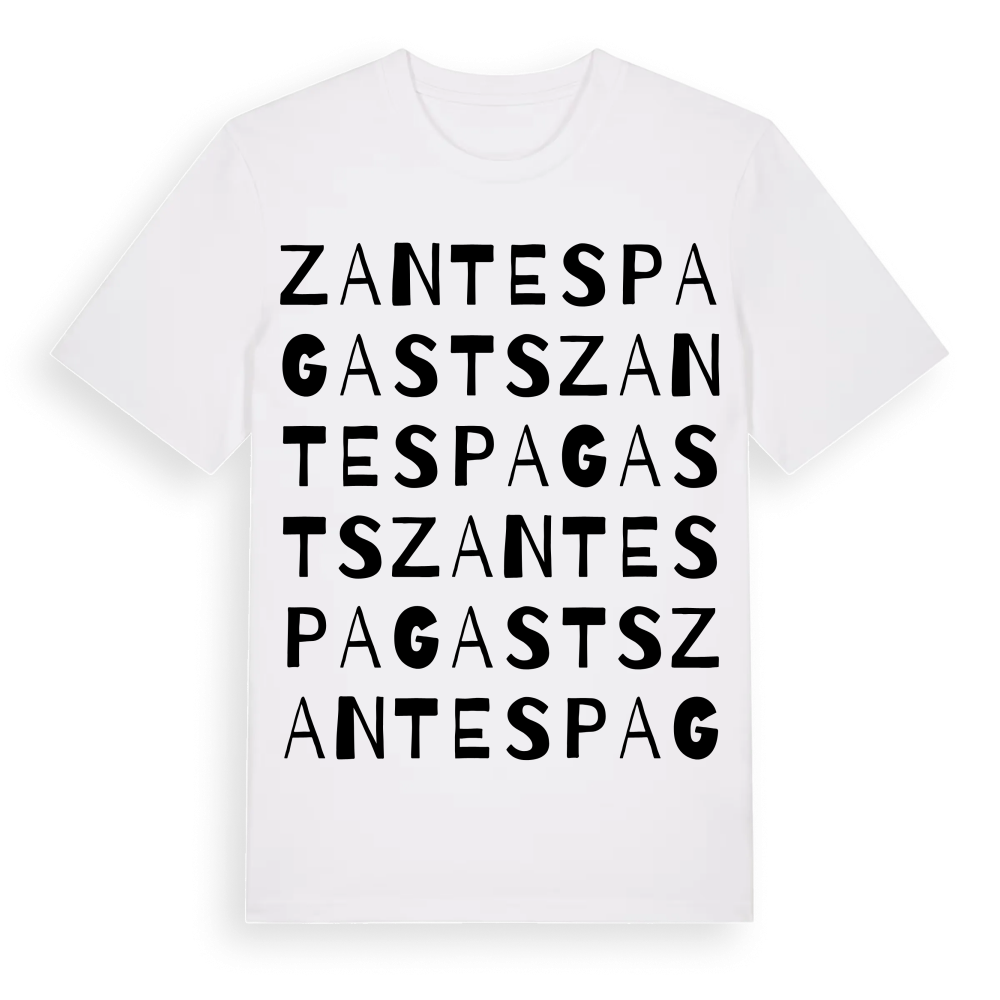 Zantes pagasts ordlek t-shirt – White, i miljö