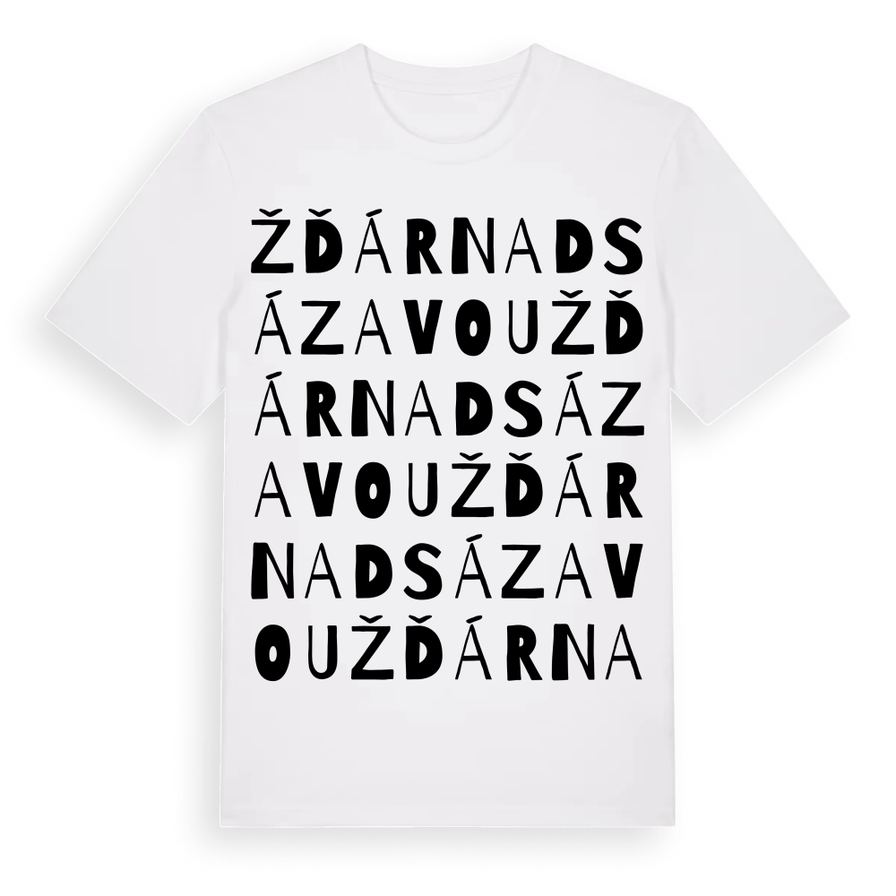 Žďár nad Sázavou ordlek t-shirt – White, i miljö