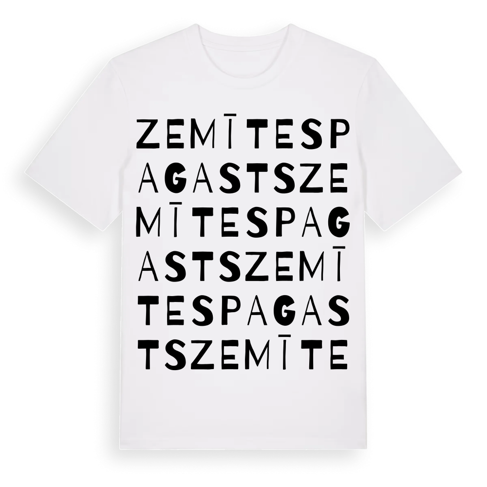 Zemītes pagasts ordlek t-shirt – White, i miljö