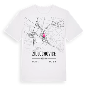 Židlochovice karta t-shirt – ekologisk bomull t-shirt från Pinshirt