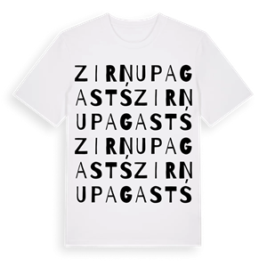 Zirņu pagasts ordlek t-shirt – ekologisk bomull t-shirt från Pinshirt