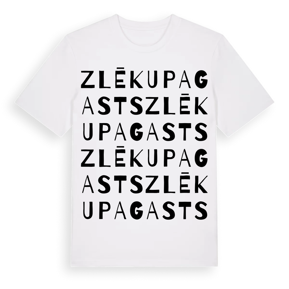 Zlēku pagasts ordlek t-shirt – White, i miljö