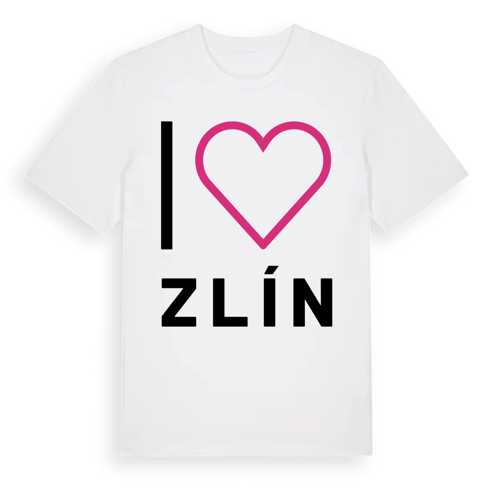 Jag älskar Zlín t-shirt stort tryck – White, i miljö