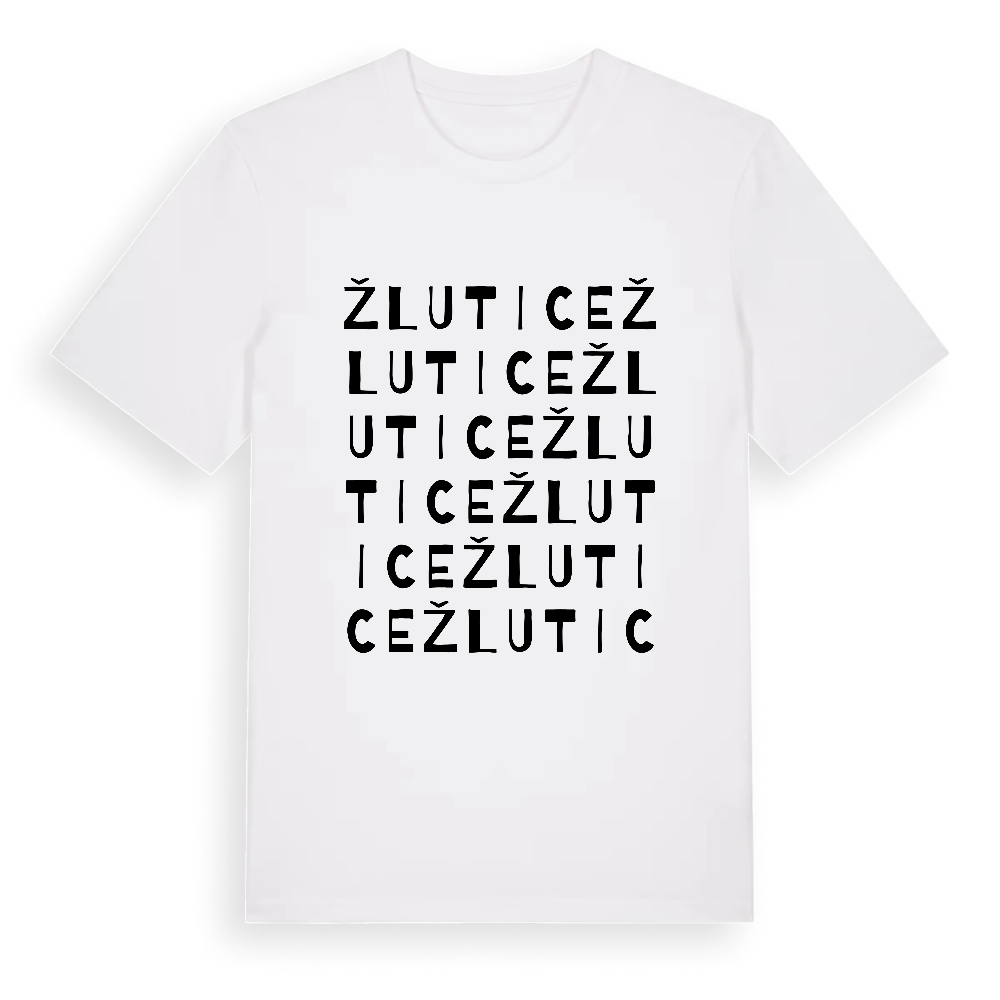 Žlutice ordlek t-shirt – White, i miljö
