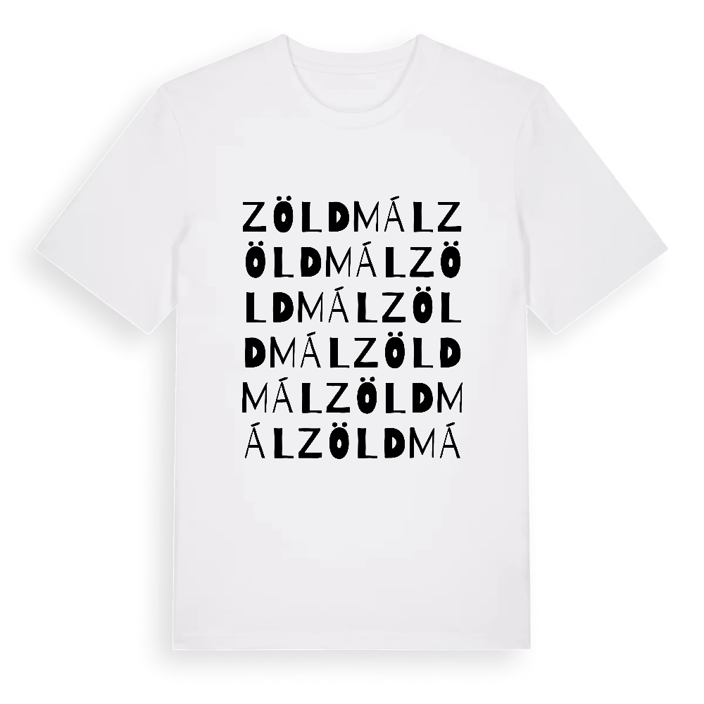 Zöldmál ordlek t-shirt – White, i miljö