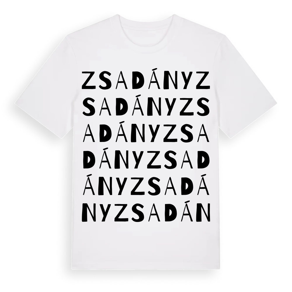 Zsadány ordlek t-shirt – White, i miljö