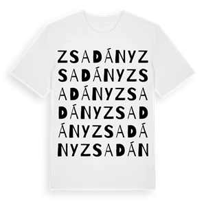 Zsadány ordlek t-shirt – ekologisk bomull t-shirt från Pinshirt