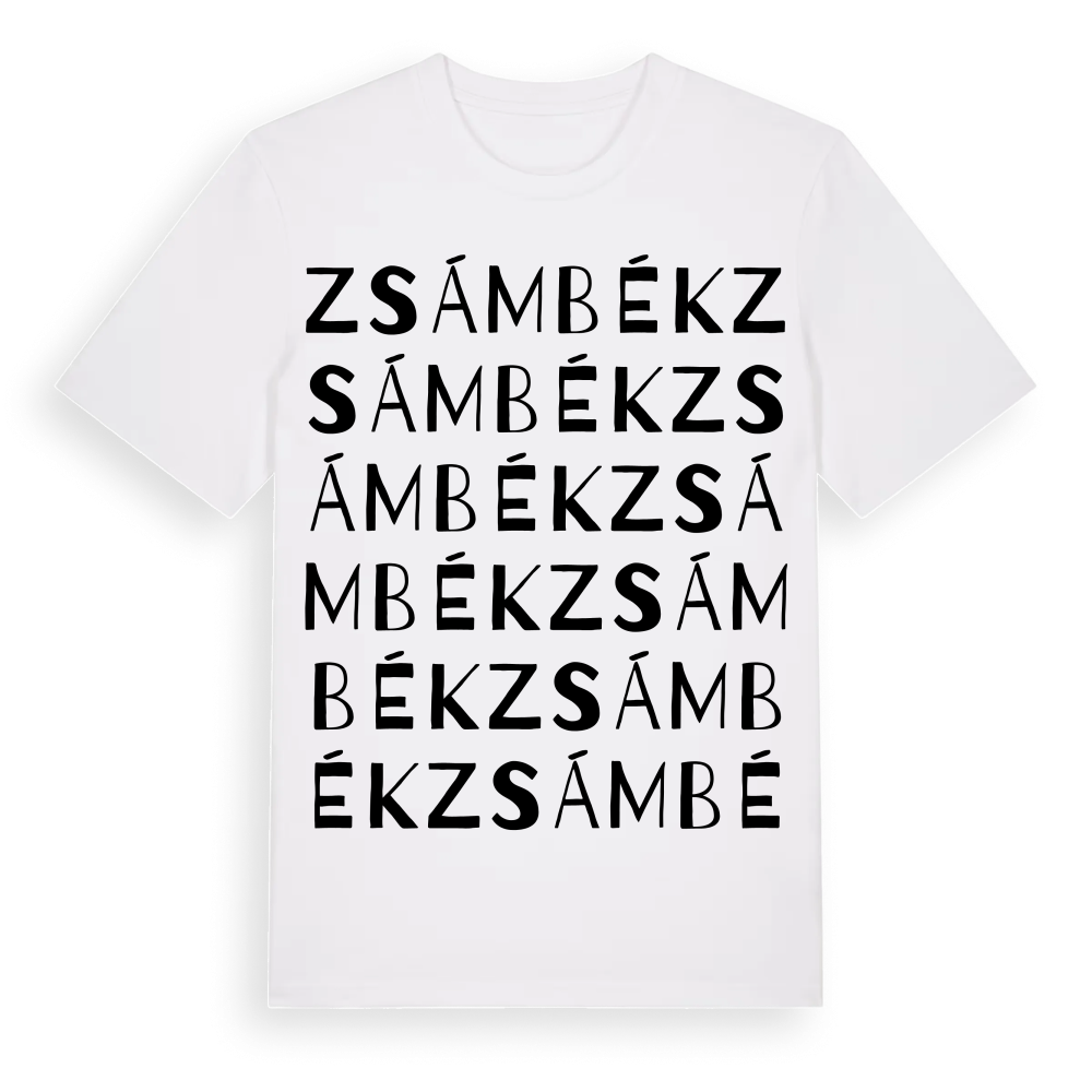 Zsámbék ordlek t-shirt – White, i miljö