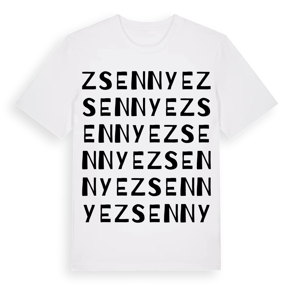 Zsennye ordlek t-shirt – White, i miljö