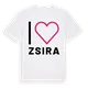 Jag älskar Zsira t-shirt stort tryck