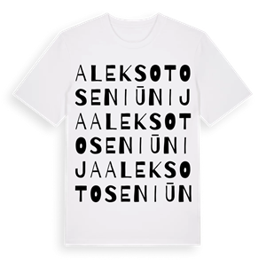 Aleksoto seniūnija ordlek t-shirt – ekologisk bomull t-shirt från Pinshirt